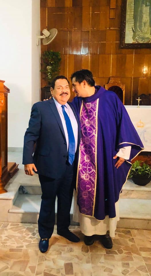 El festejo constó de dos partes, la primera comenzó con una ceremonia religiosa en la parroquia la Guadalupana, donde el sacerdote José Concepción Hernández ofició una misa de acción de gracias en su honor.