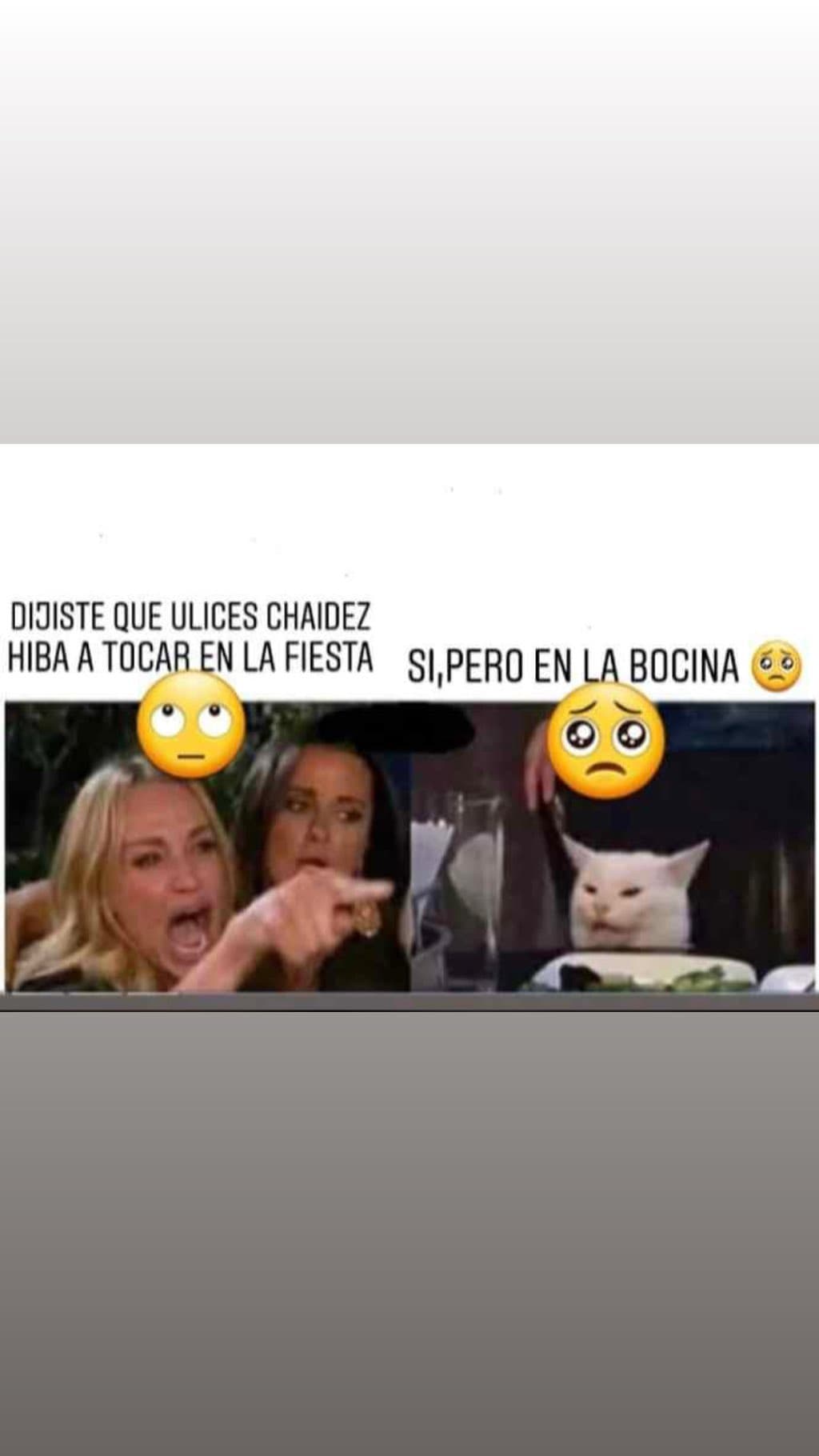 El cantante, Ulices Chaidez, también hizo reír a todos sus seguidores con esta divertida imagen.