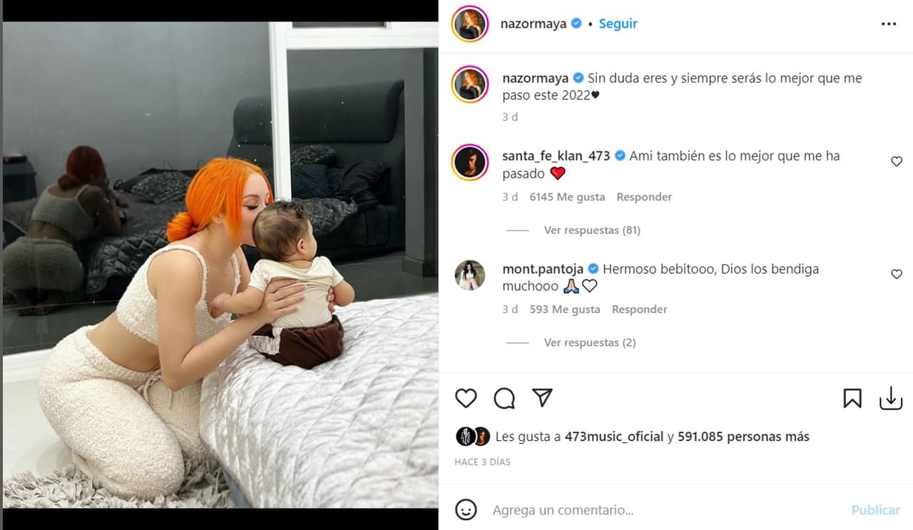 Santa Fe Klan comenta publicación de Maya Nazor