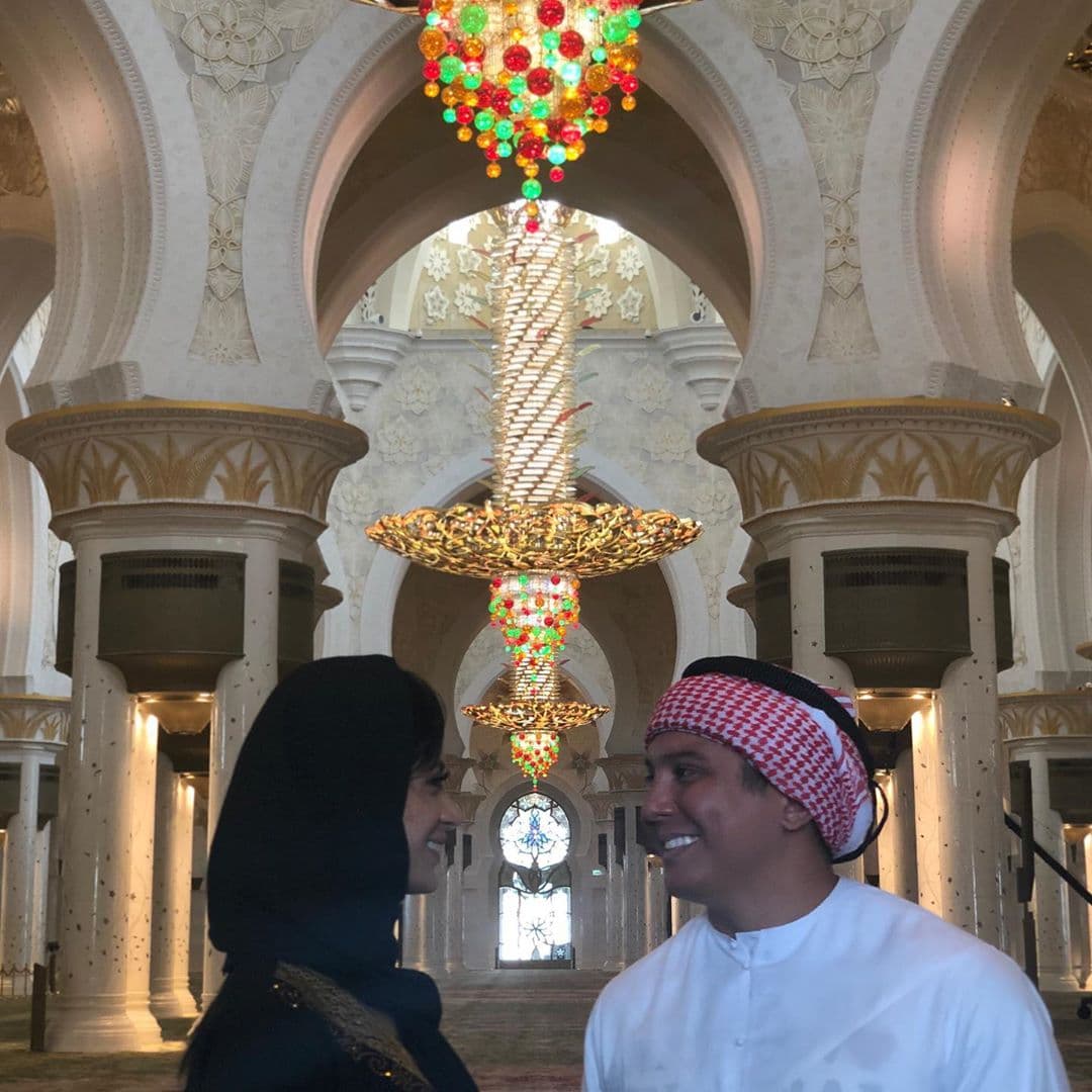 Durante el viaje ambos compartieron varios videos e imágenes de los diferentes lugares que tiene el país árabe.