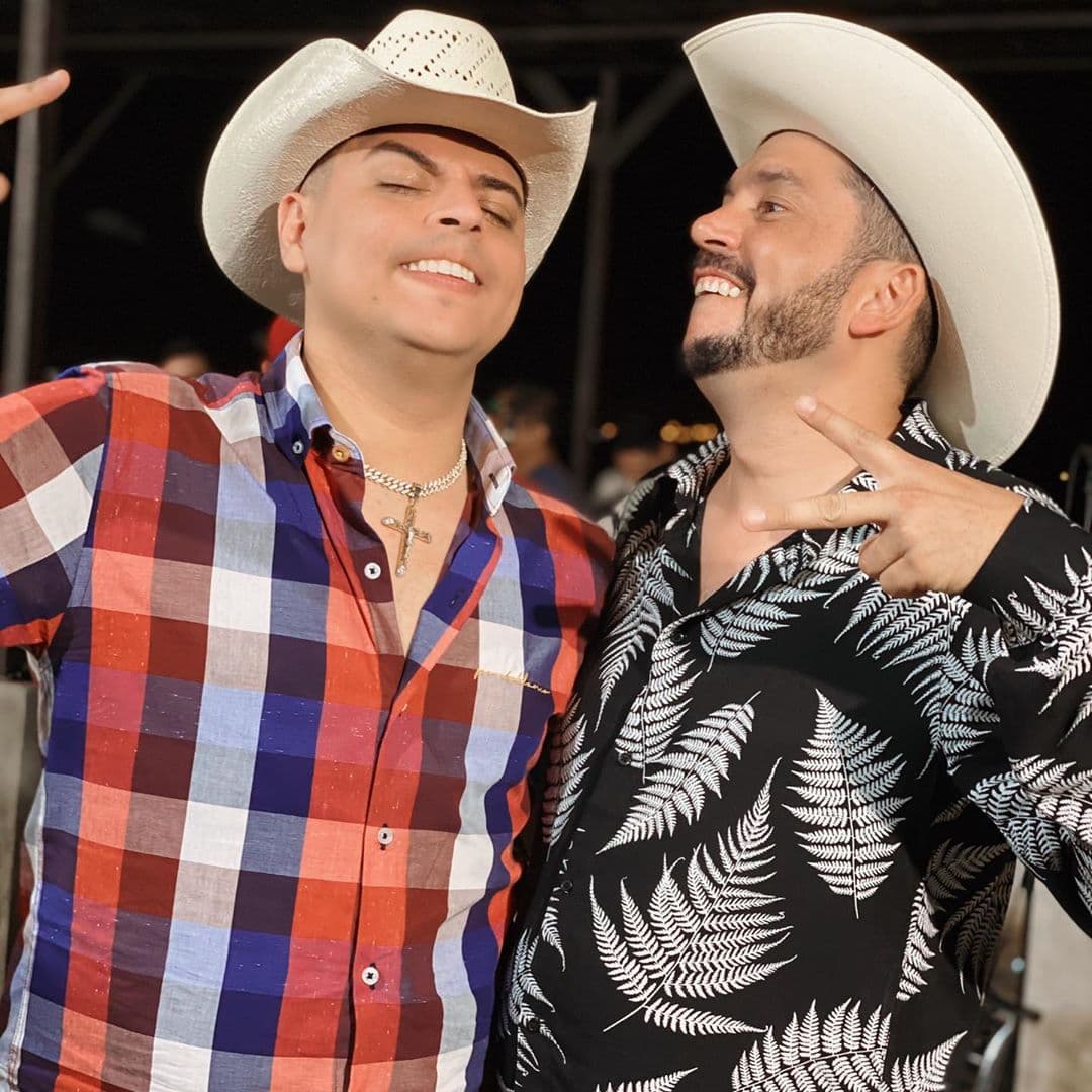 Eduin Caz y Luis Ángel Franco, "El Flaco", han unido sus voces en éxitos de la banda.
