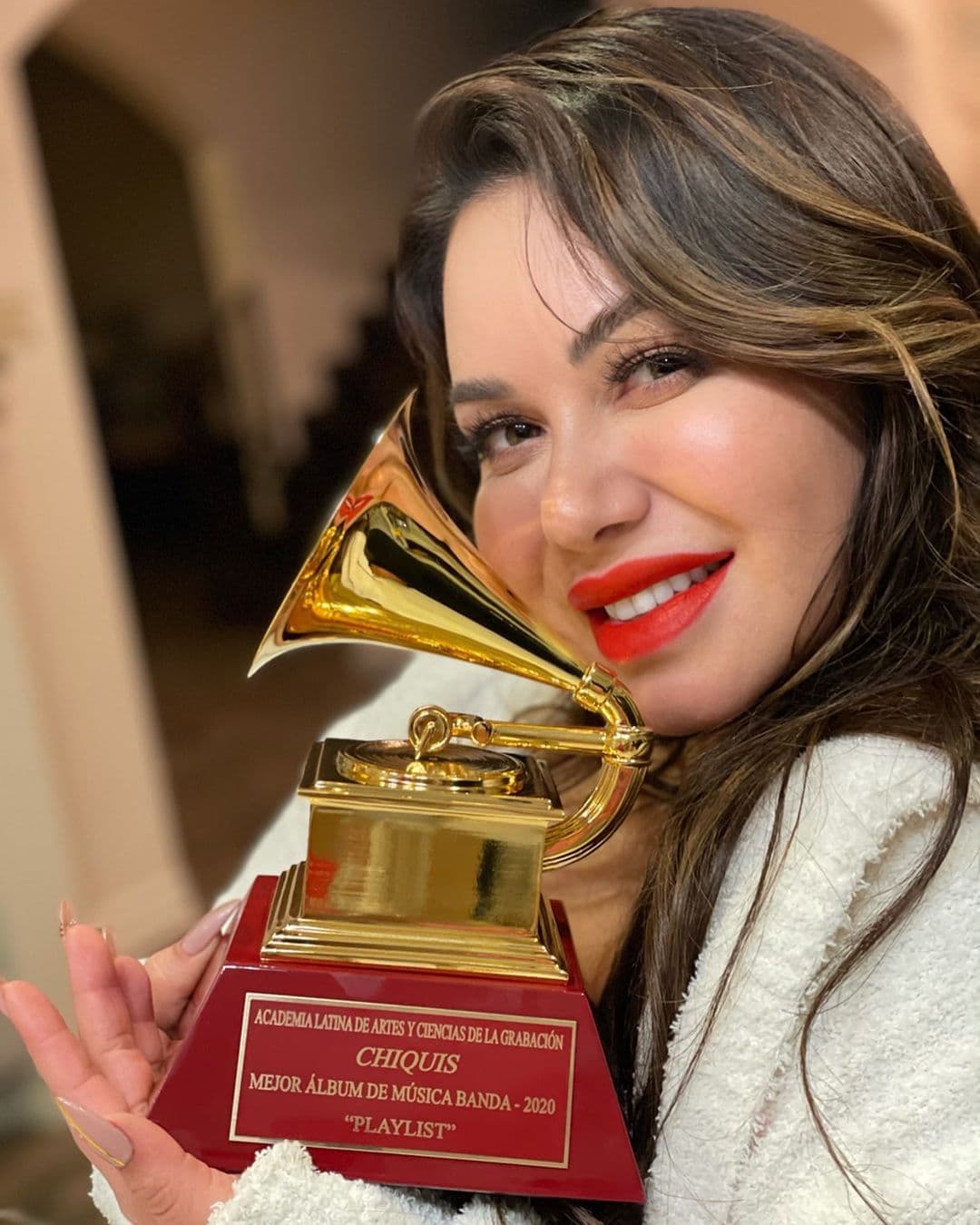 Chiquis presume que ya le dieron su Grammy Latino: 'Lo soñé, lo decreté y lo logré'