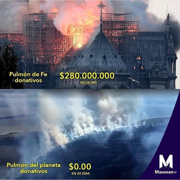 Por último, Remmy Valenzuela también se unió a los mensajes de apoyo para la tragedia ecológica que está sucediendo en Brasil y comparó el apoyo dado con el incendió que se suscitó en Notre Dame.