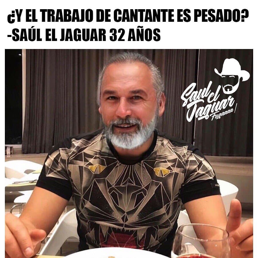 El cantante Saul El Jaguar se unió al reto viral de envejecimiento.