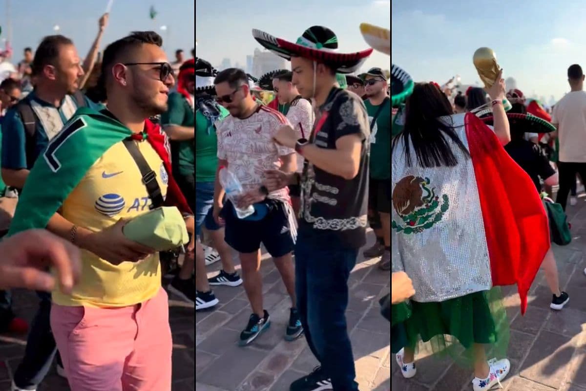 Los mexicanos en el Mundial de Qatar 2022 se unieron para bailar Payaso de Rodeo.