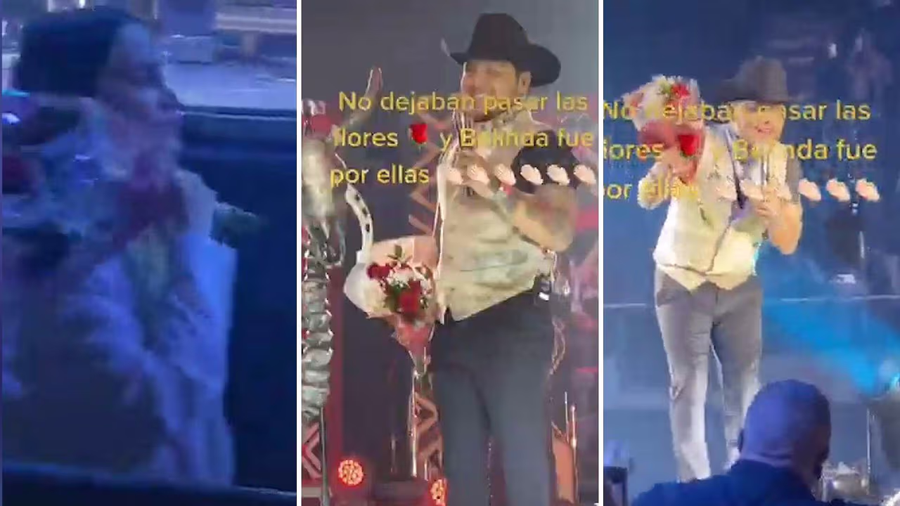 Belinda rescata ramo de rosas de fan y se lo entrega personalmente a ...